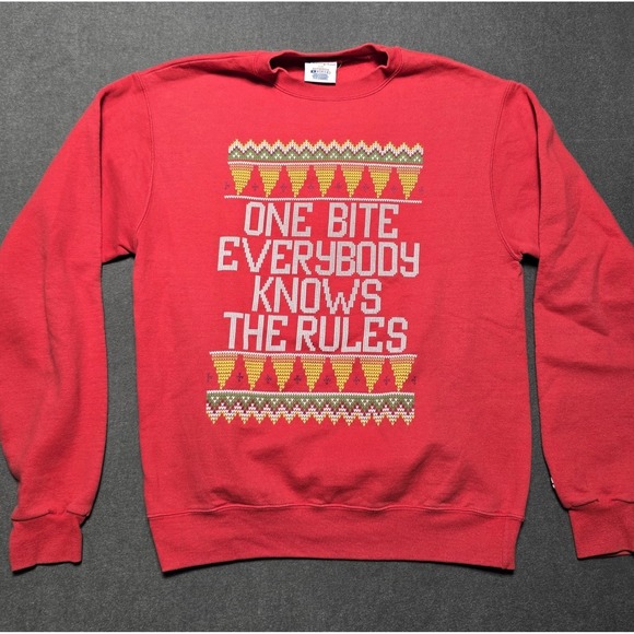 Champion Barstool Sports One Bite Everybody Knows Rules Crewneck Sweater Medium - Picture 1 of 9